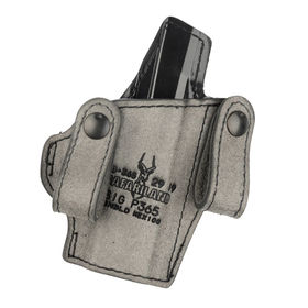 Safariland GLOCK 43 IWB Holster features snap close belt loops and grey suede
